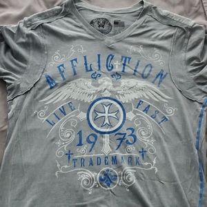 Mens large v neck Affliction tee